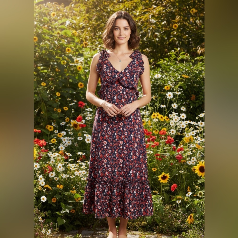 Never A Wallflower Red and White Dress XS